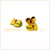 Boucles d'oreilles Souris (or jaune)
