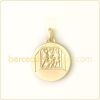 M�daille de bapt�me Saint Etienne (or jaune avec revers)