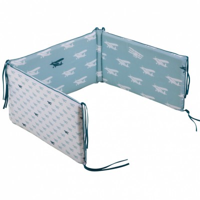 Tour de lit bébé mint airplane (pour lits 60 x 120 et 70 x 140 cm)