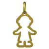 Pendentif tr�sor gar�on ajour� (or jaune)