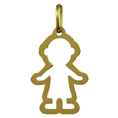 Pendentif tr�sor gar�on ajour� (or jaune)   par  A.Augis