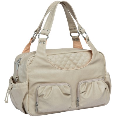 Sac à langer multipoches beige