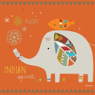 Tableau indian spirit by paper & cloth (30 x 30 cm)