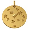 Grosse m�daille de berceau r�versible Petit Prince ''l'Essentiel est invisible'' (bronze dor�)