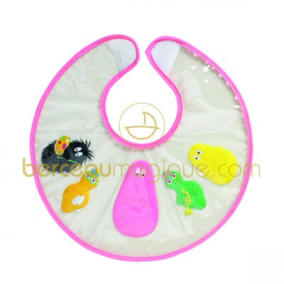 Bavoir 1er �ge avec figurines Barbapapa rose par Babycalin
