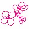 Mini sticker fluo Flower (10 x 10 cm)