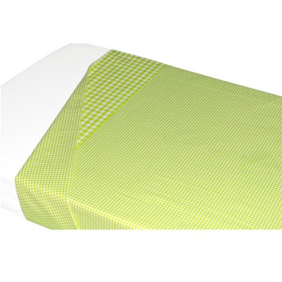 Drap de lit vichy vert anis (100 x 80 cm)