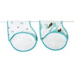 Lot de deux bavoirs en mousseline Dribble ''Little man'' - Aden + Anais