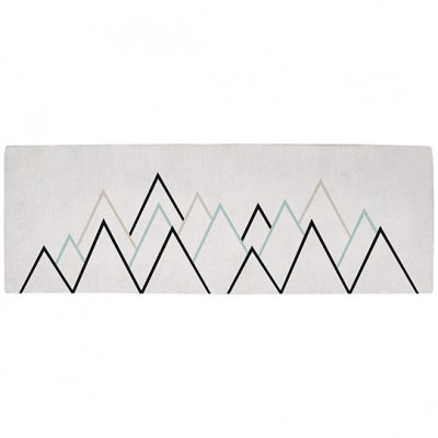 Tapis coton montagnes mint by claudia soria (70 x 200 cm)