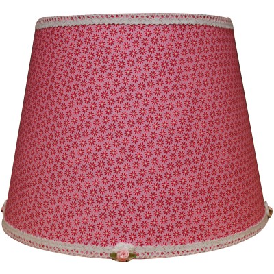 Abat-jour candy colours rose à fleurs pour lampe debout (35 x 28 cm)