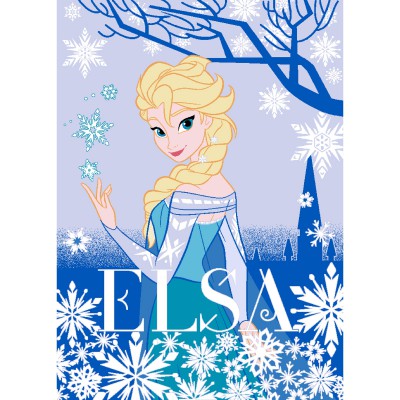 Tapis rectangulaire elsa la reine des neiges (95 x 133 cm)