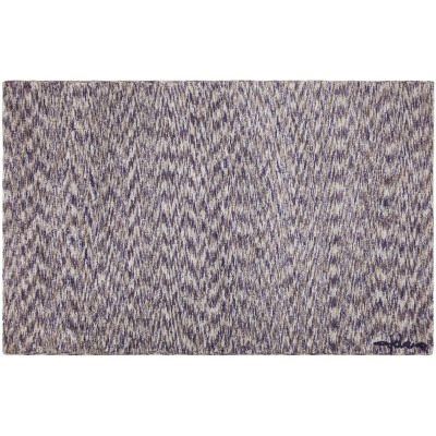 Petit tapis lavable arian taupe et bleu (90 x 160 cm)