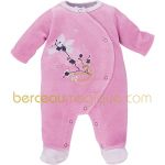 Pyjama en velours ras Bouquet d'�t� (pr�matur� au 12 mois) - Sucre d'orge