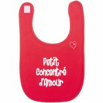 Bavoir ''Petit concentr� d'amour'' rouge - BB & Co