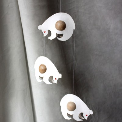 Mobile en papier ours polaires