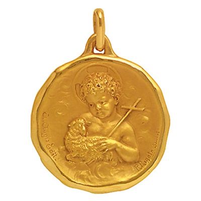M�daille religieuse Saint jean (or jaune) par A.Augis