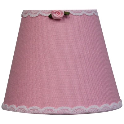 Abat-jour linen nature rose pour lampe (13 x 14 cm)