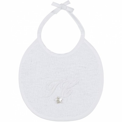 Bavoir naissance monogramme