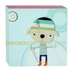 Cadre mural l'ourson Scrapbook bleu (20 x 20 cm) - Mamas and Papas