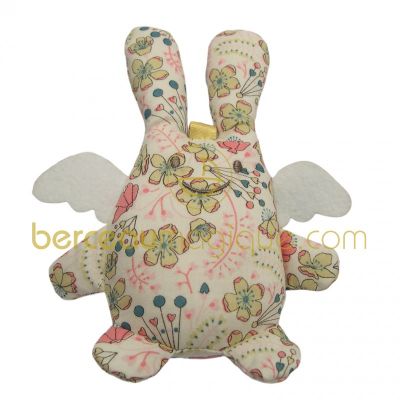 Petit doudou Ange lapin Liberty 72 (12 cm) par Trousselier