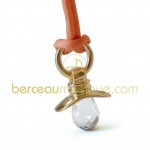 Pendentif Dummy Cristal de roche (Or jaune) - Mikado