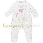 Pyjama velours Pretty gris (1 mois au 24 mois) - Sucre d'orge