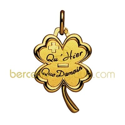 Pendentif tr�fle d'amour (or jaune) par A.Augis