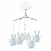 Mobile musical Ange lapin bleu
