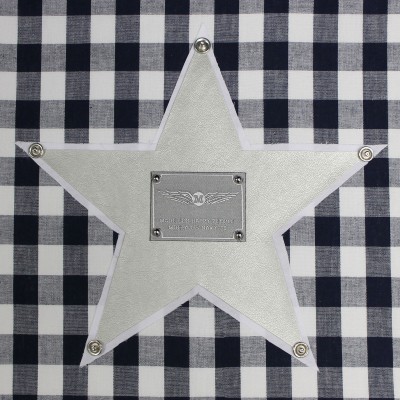 Tableau silver star bleu foncé à carreaux (30 x 30 cm)