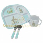Coffret repas bleu 4 pi�ces - Amadeus