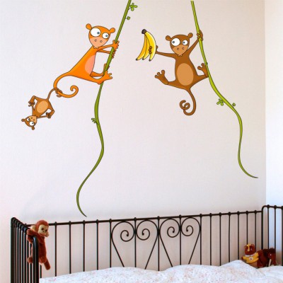 Sticker la famille de kiki le singe