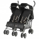Poussette canne double Twixx noire - Red Castle