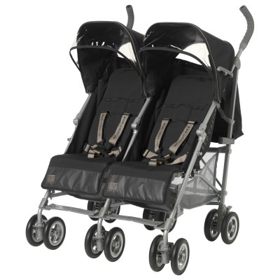 Poussette canne double Twixx noire par Red Castle