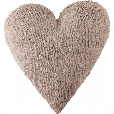 Coussin enfant coeur lin (50 cm)