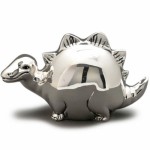 Tirelire Dinosaure (m�tal argent�) - Orf�vrerie de Cr�vigny 