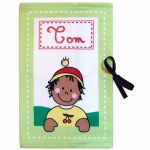 Prot�ge-carnet de sant� vert anis personnalisable - Les Griottes