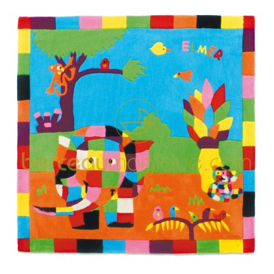 Tapis Elmer dans la jungle (120 x 120 cm) par Petit Jour Paris