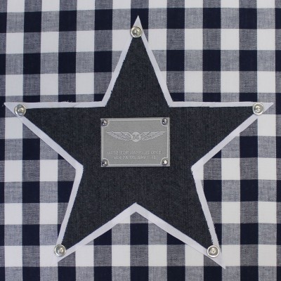 Tableau silver star à carreaux (30 x 30 cm)