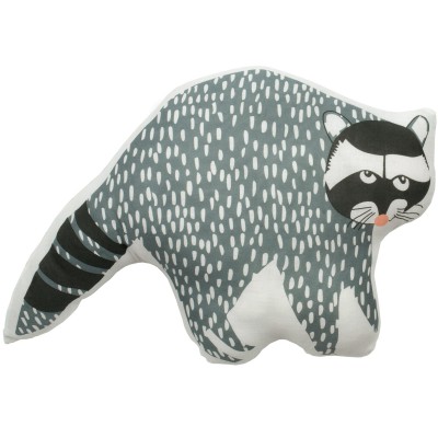 Coussin brodé hector le raton laveur (42 x 48 cm)