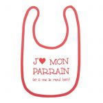 Bavoir J'aime mon parrain - BB & Co