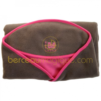Babynomade polaire marron et fuchsia (taille 2 : 82 x 95 cm) par Red Castle