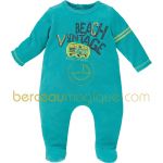 Pyjama velours Un monde de couleurs (1 mois au 24 mois) - Sucre d'orge
