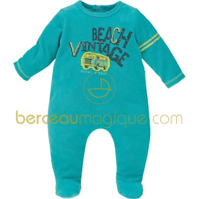 Pyjama velours Un monde de couleurs (1 mois au 24 mois) par Sucre d'orge
