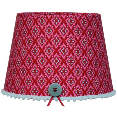 Abat-jour retro vintage rouge pour lampe (20 x 15 cm)