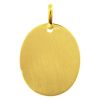 M�daille ovale unie (or jaune)