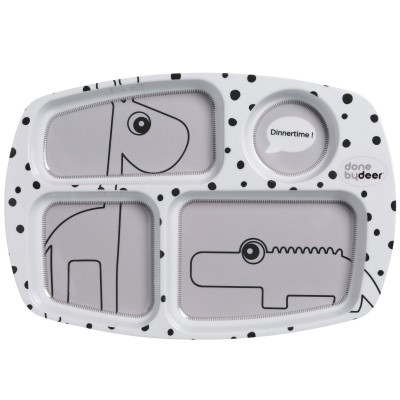 Assiette plateau dots gris