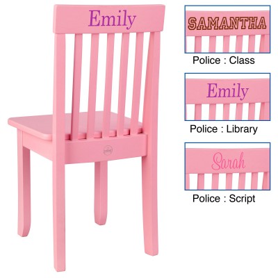 Chaise pour enfant avalon rose personnalisable
