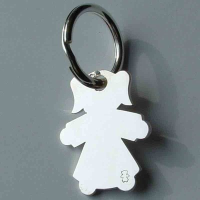 Porte-cl�s petite fille (argent massif) par Loupidou