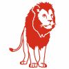Sticker mural L�o rouge (63 x 97 cm)  par Mimi'lou