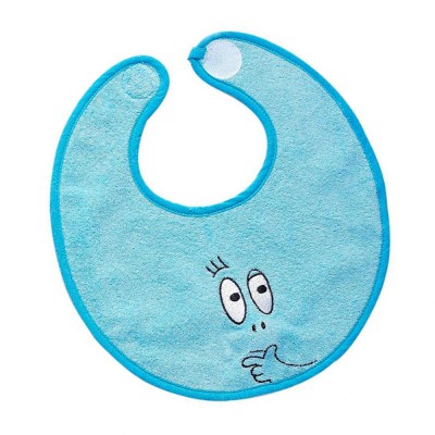 Bavoir naissance pouet pouet Barbapapa bleu par Babycalin